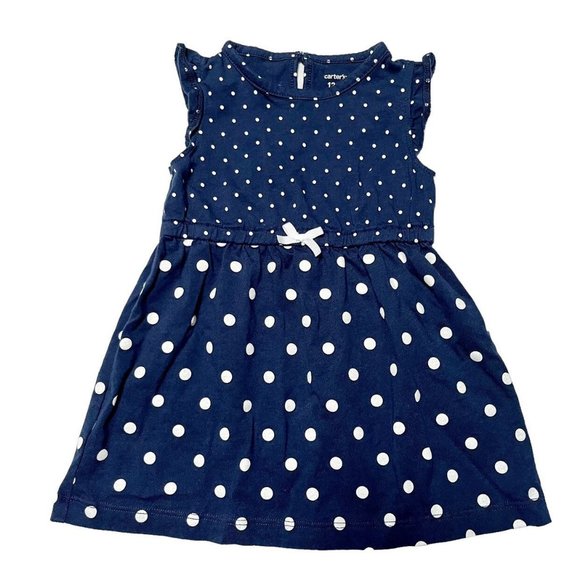 5/$25 Carter’s Polka Dot Print Dress Size 12m - Picture 1 of 4